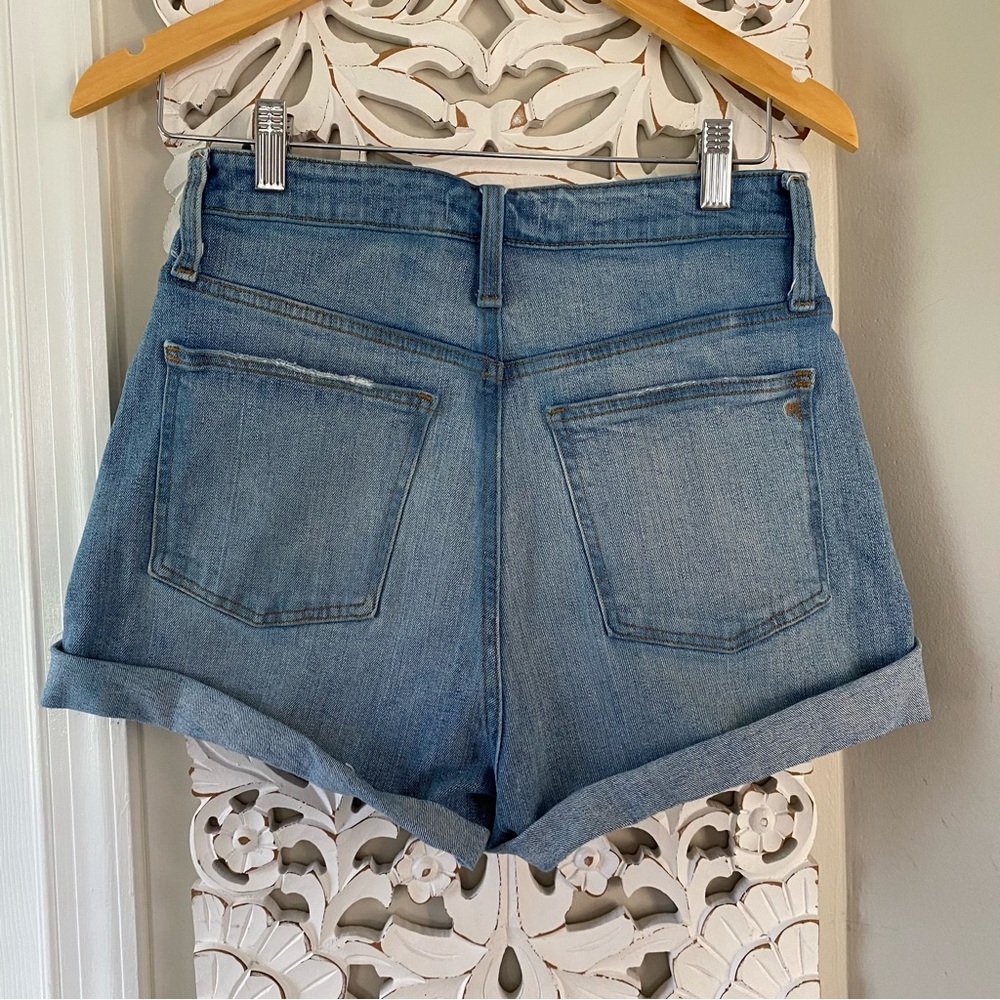 Madewell The Curvy Perfect Vintage Denim Jean Shorts Rolled Hem Sz 26 Boho - Picture 7 of 9
